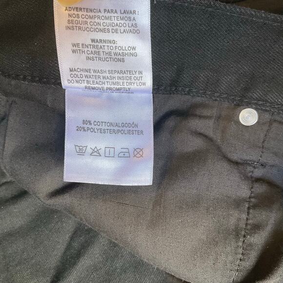 Fashion Nova Men Jeans size 40 Black Mid Rise Straight Leg - Picture 9 of 11